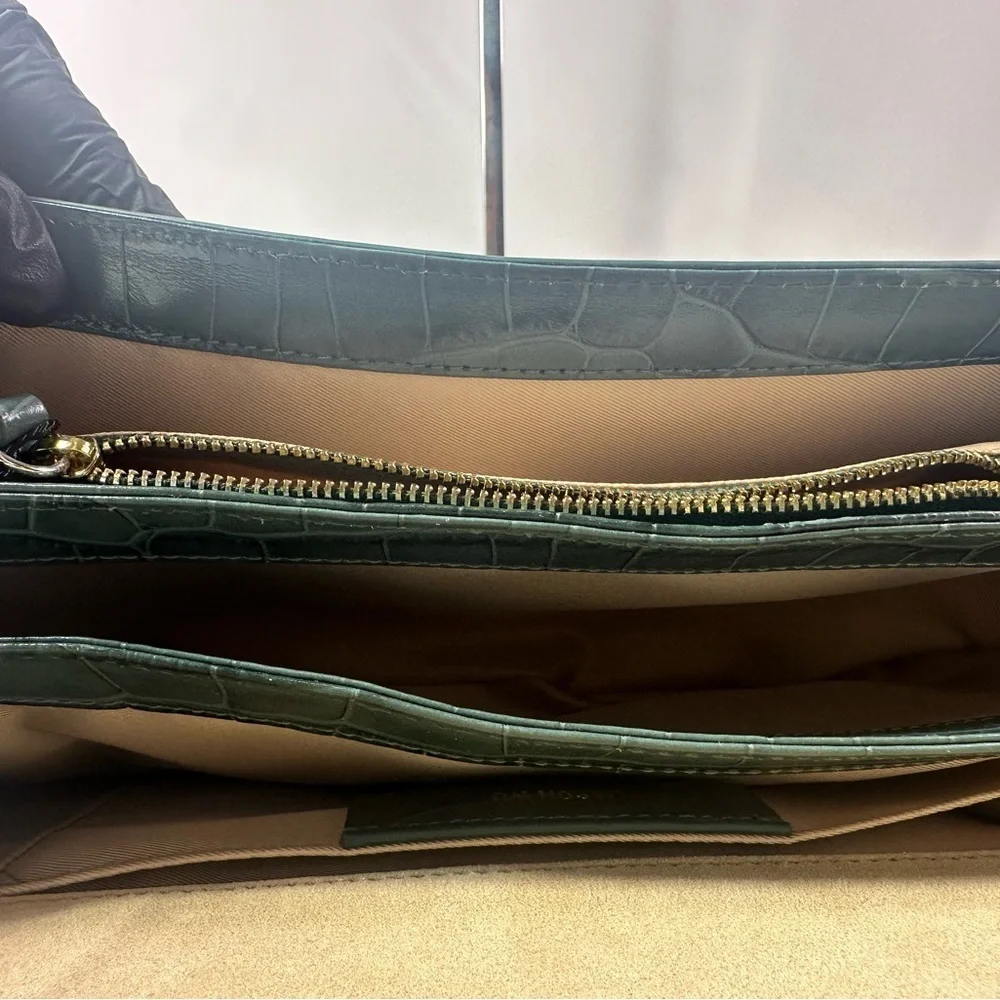 NEW JASON WU ORBIT SAGE LEAF GREEN LEATHER CROC EMBOSSED BAG AUTHENTIC